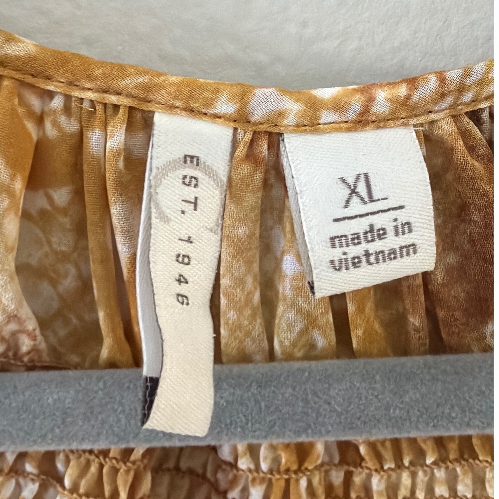 Est. 1946 Womens XL Snakeskin Print Sleeveless Duster Vest Smocked Open Front - Picture 3 of 9